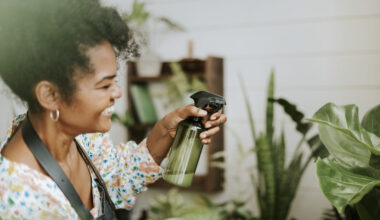 A picture of a women cleaning