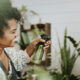 A picture of a women cleaning